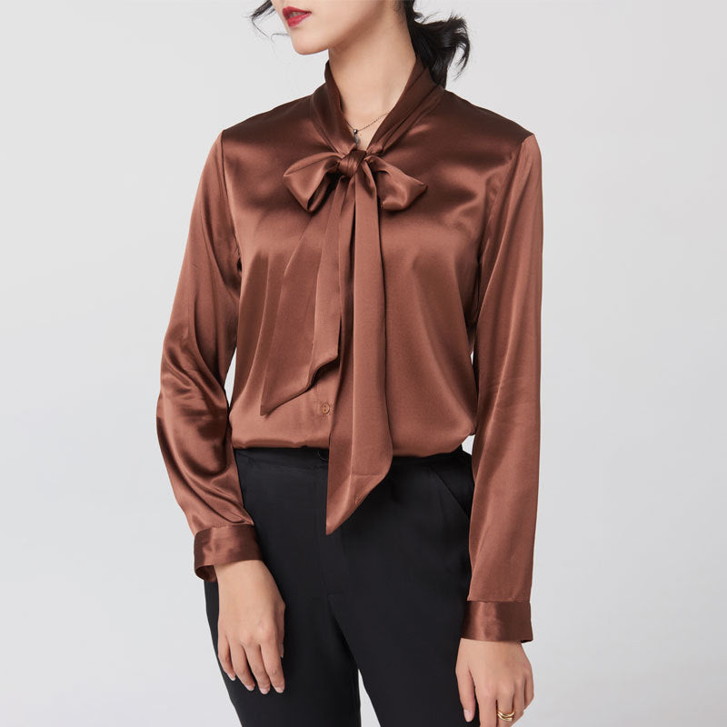 Women's Long Sleeve  Silk Silk Shirt