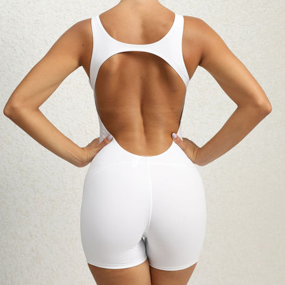 Quick-drying Nude Feel Dance Fitness One-piece Hip Lifting Jumpsuit