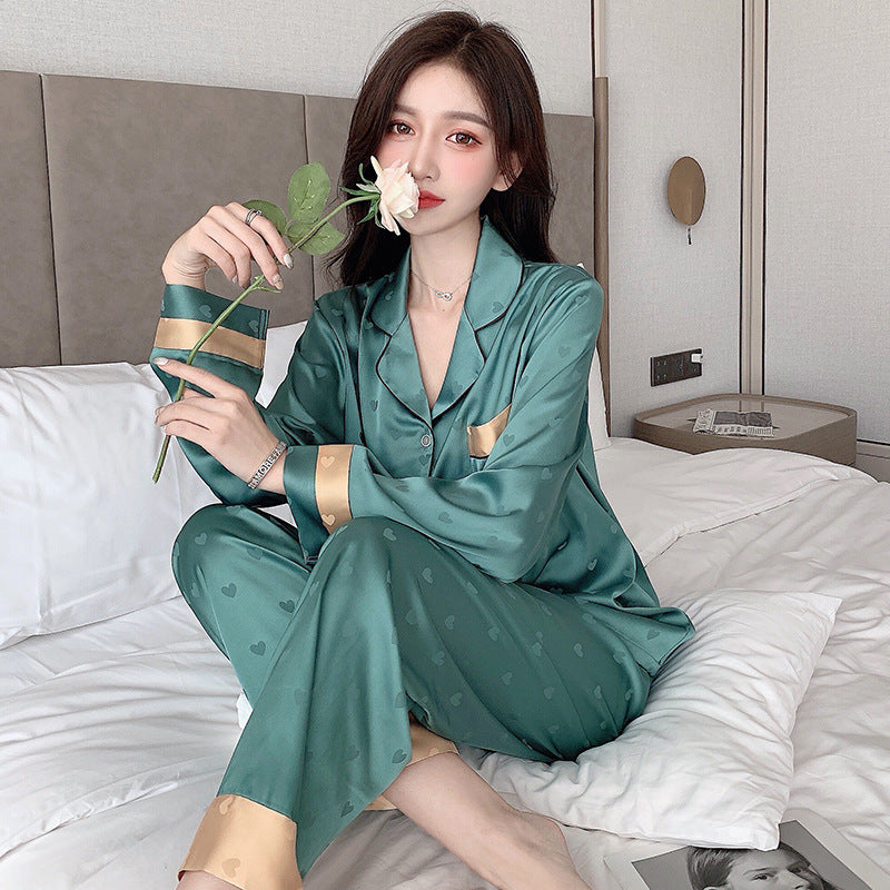 Ice Silk Pajamas Women's Thin Suit