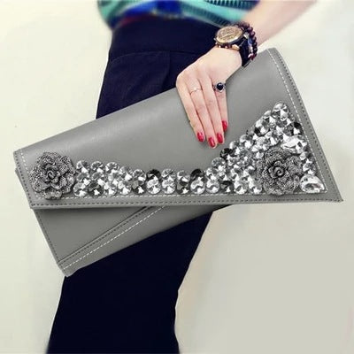 Rhinestone Crossbody Clutch Envelope  Small Bag