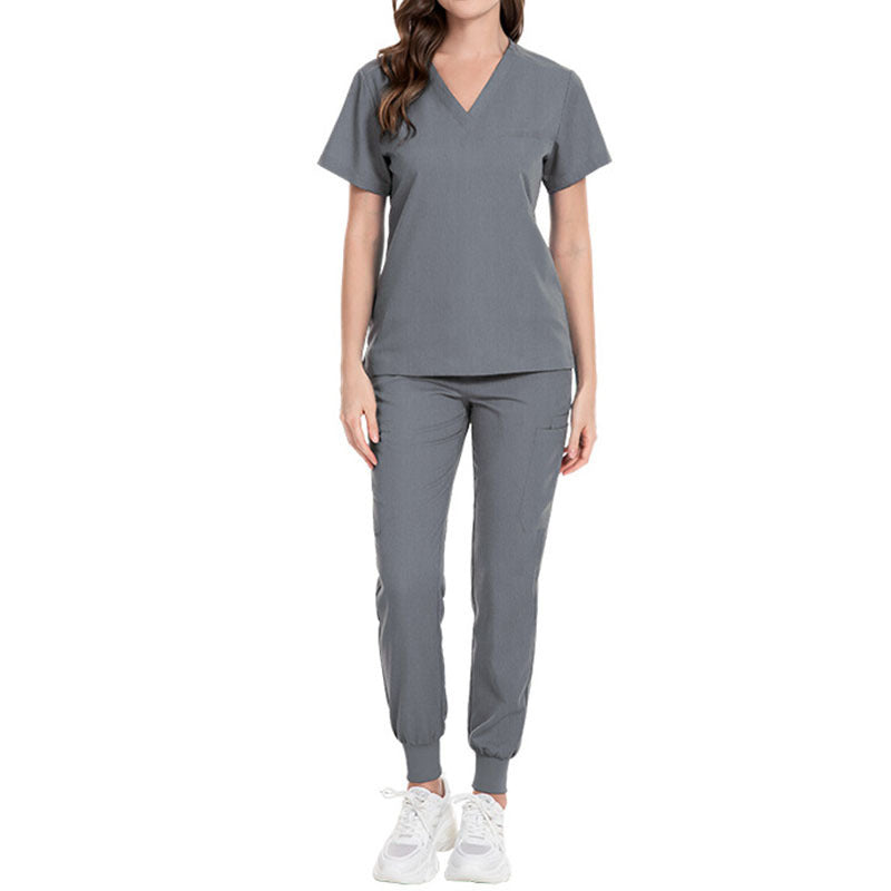 Operating Room Nurses' Uniform Men's And Women's Short Sleeve V-neck Work Uniforms