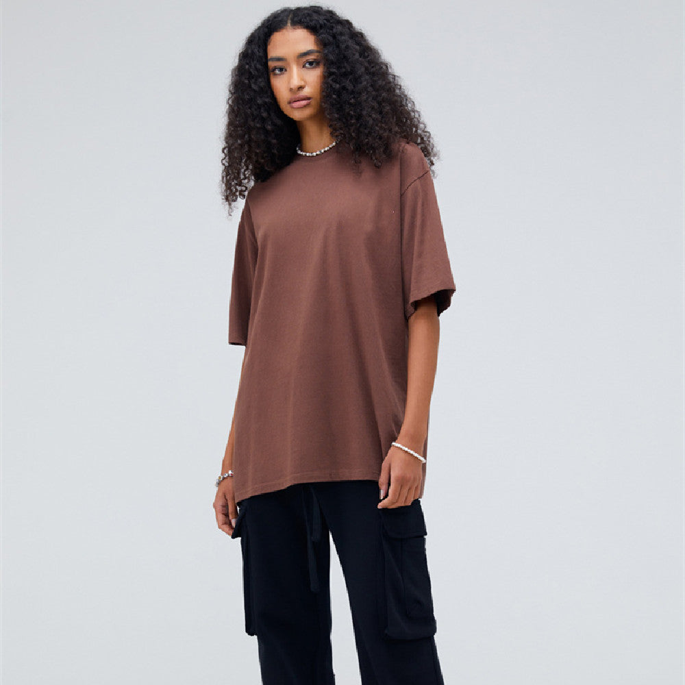 Basic Foam Letter Relaxed Casual Short Sleeve