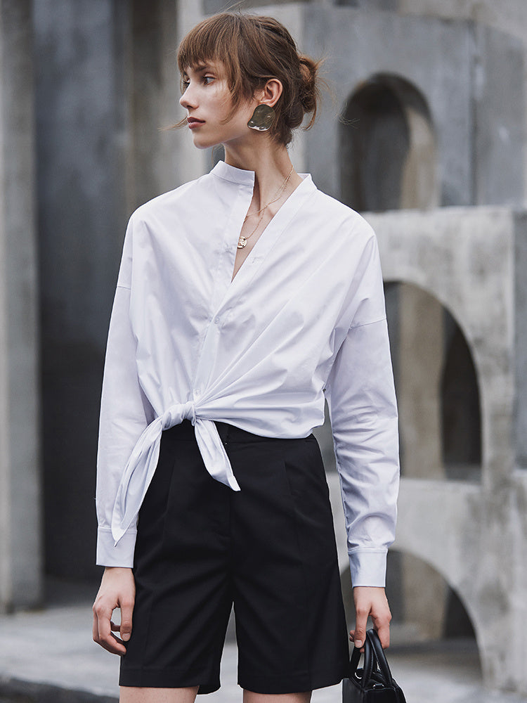 Irregular And Asymmetric Loose-fitting Women's Shirt