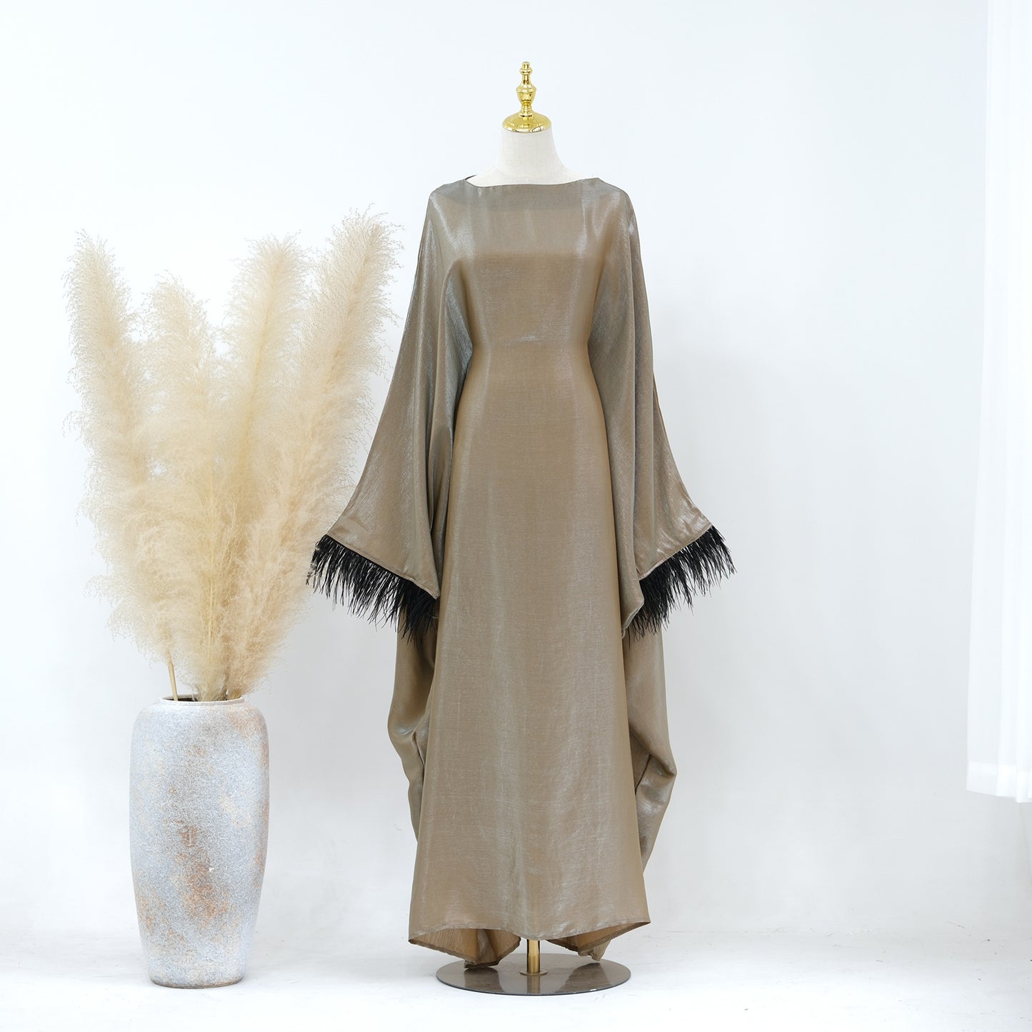 Spring And Summer Party Furry Sleeves Dress