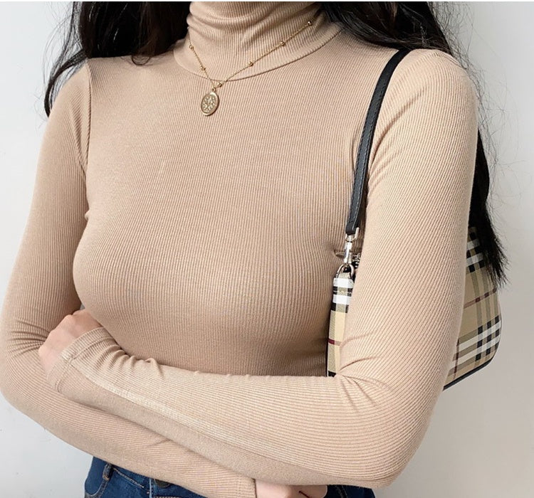 High Neck All Match Comfortable Thread Bottoming Shirt