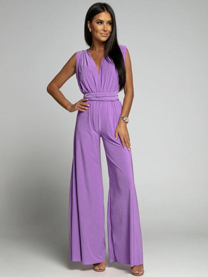 Deep V-neck Sleeveless Backless Siamese Suit