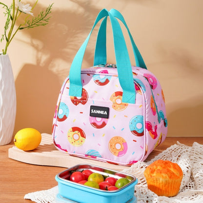 Bolsa térmica con dibujos animados para niños, bolsa para almuerzo para estudiantes, bolsa portátil para conservación del frío