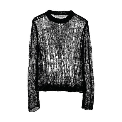 Knitted Mohair Comfortable Pullover Versatile Women's Top Knitting Shirt