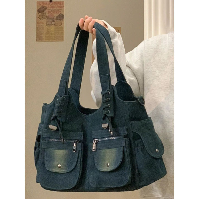 Denim Shoulder Vintage Casual All-matching Shoulder Messenger Bag