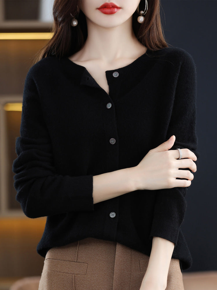 Autumn And Winter Bottoming Round Neck Long Sleeve Loose Top