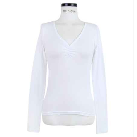 Camiseta Camisa de manga larga para mujer en otoño e invierno con un top ajustado sexy