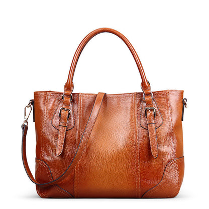 Women's Retro Top Layer Cowhide Single Shoulder Bag