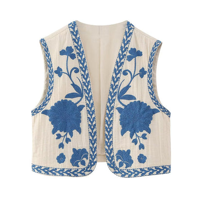 Nouveau Gilet Cardigan brodé pour femme