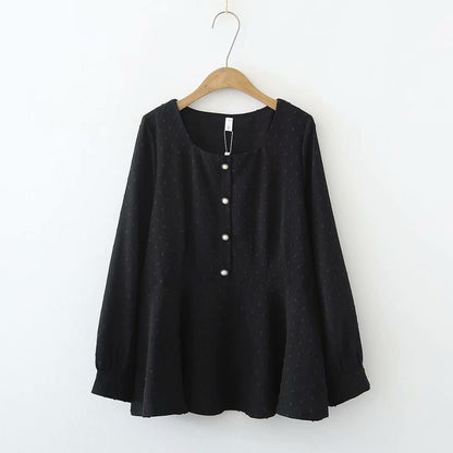 Korean Version Of Fashion Temperament Retro Square Collar Thin Shirt