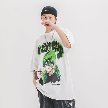 Camiseta estampada manga corta 