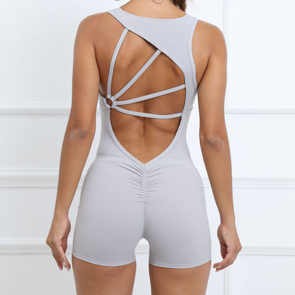 Fold Peach Hip Yoga Jumpsuit