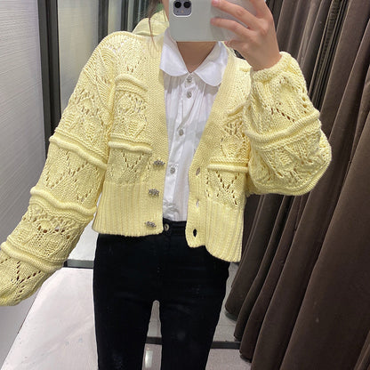 Knit sweater cardigan jacket