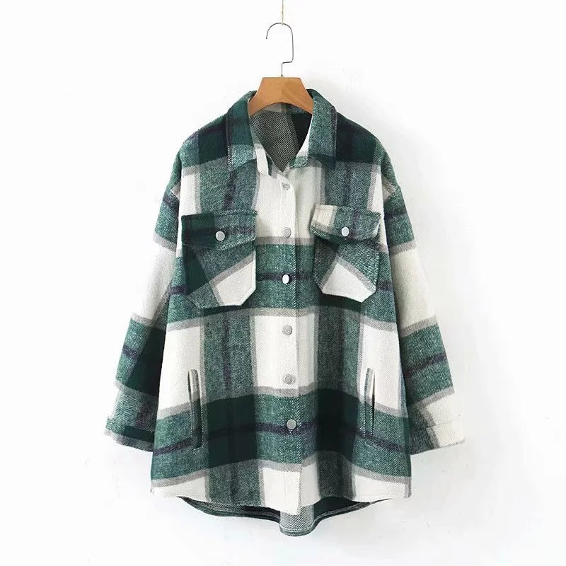 Grated patchwork checked shirt