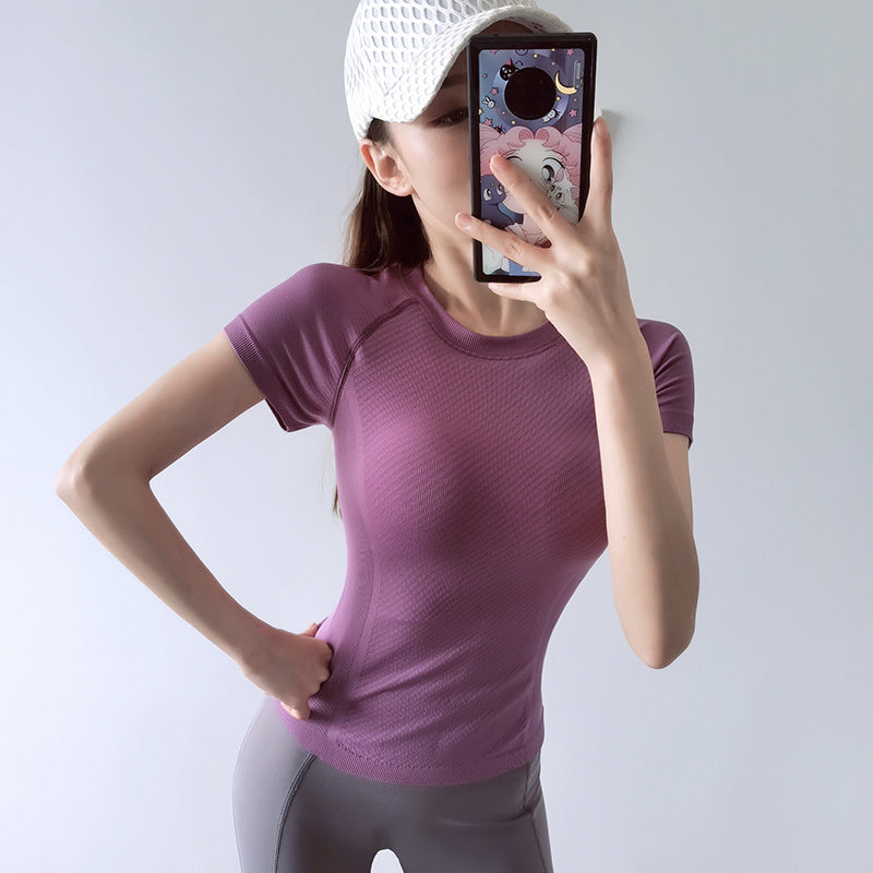 STight-fitting quick-drying t-shirt stretch running yoga wear