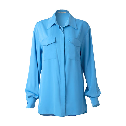 Long sleeve silk shirt