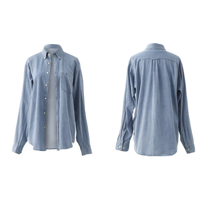 Retro Loose Denim Top For Women