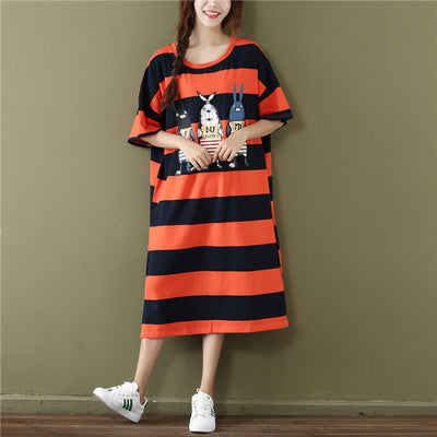 Striped fat mm dress