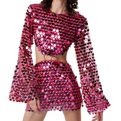 Robe irrégulière à paillettes pour fille chaude, mode sexy en ligne