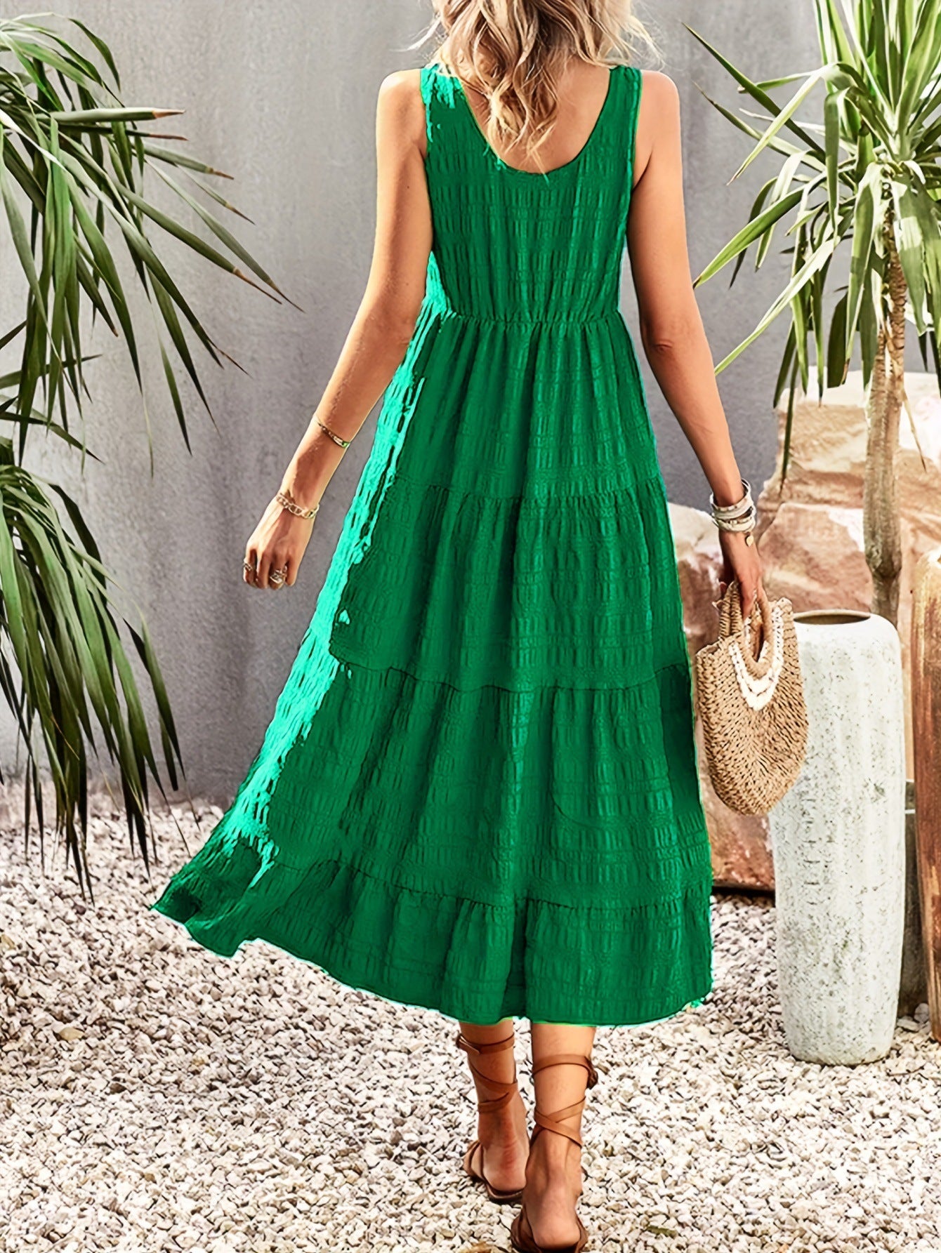 Women's Fashion Spring And Summer Sleeveless Loose Vacation Skirt