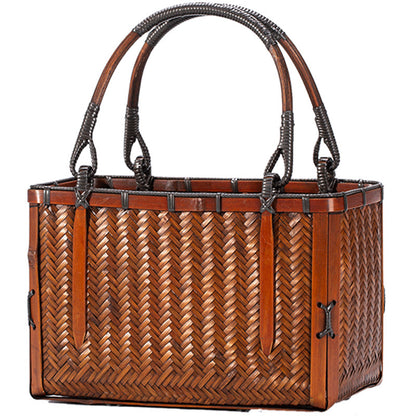 Handmade Bamboo Woven Bag Women's Handbag