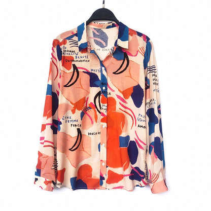 Abstract canvas print shirt