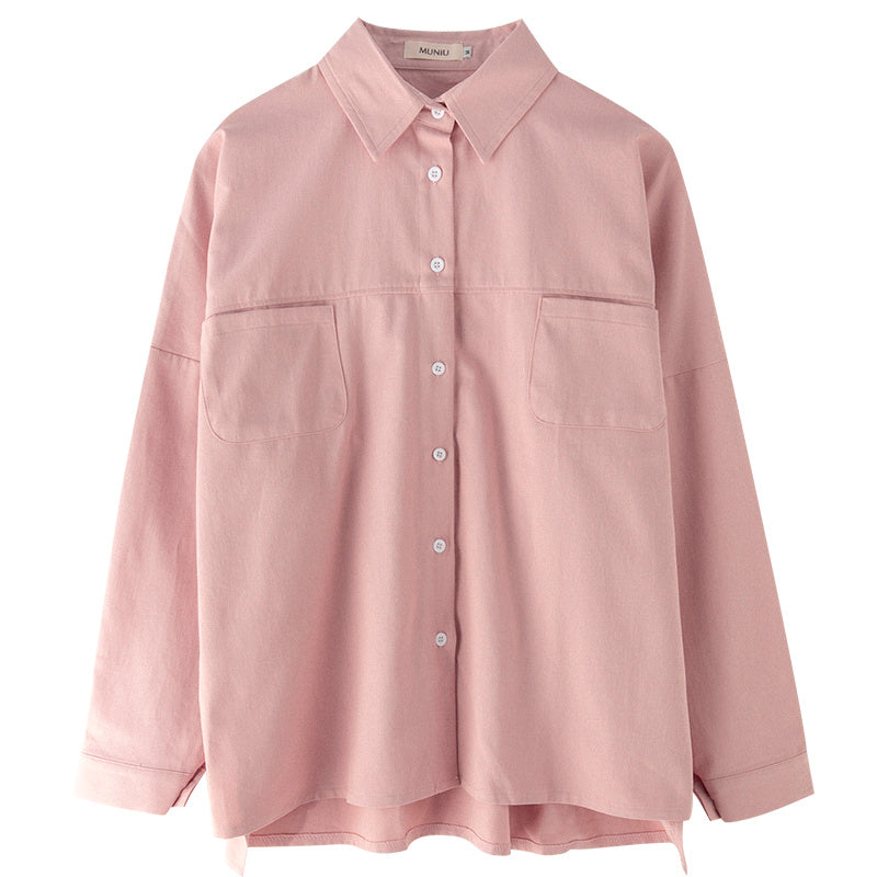 Loose Cotton Inner Top Bottoming Long-sleeved Shirt Sweet