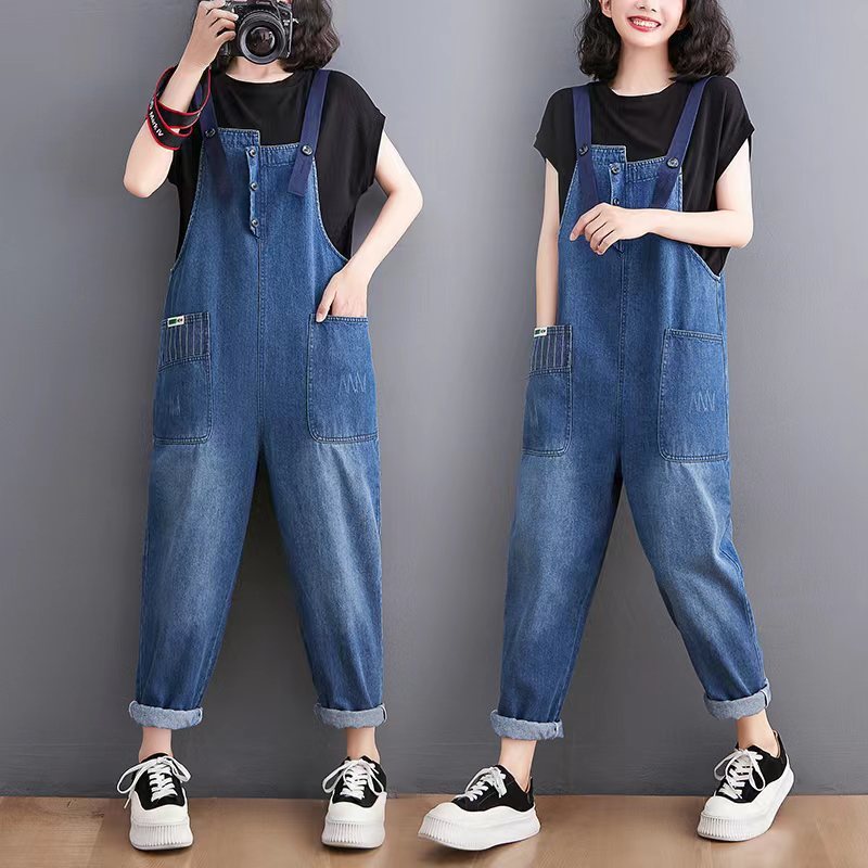 Women's New Loose Casual Retro Fashion Denim Overalls