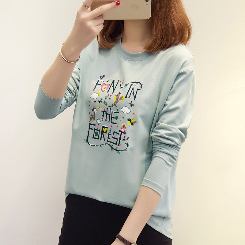 Long sleeve round neck bottoming T-shirt