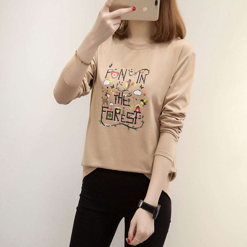 Long sleeve round neck bottoming T-shirt