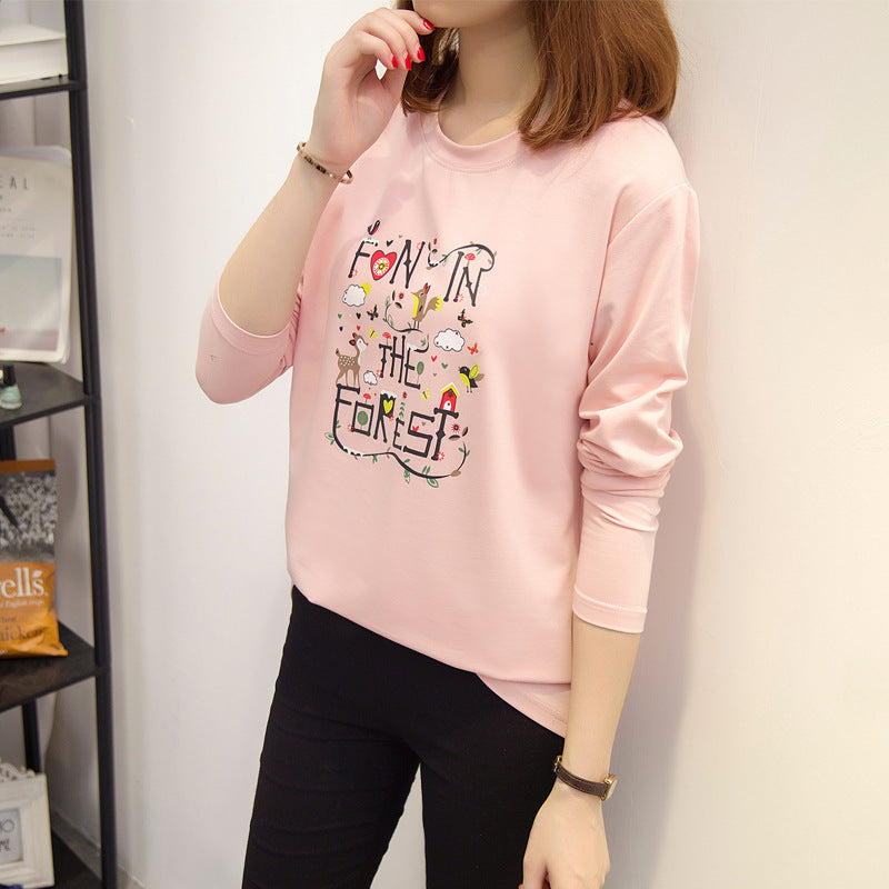 Long sleeve round neck bottoming T-shirt