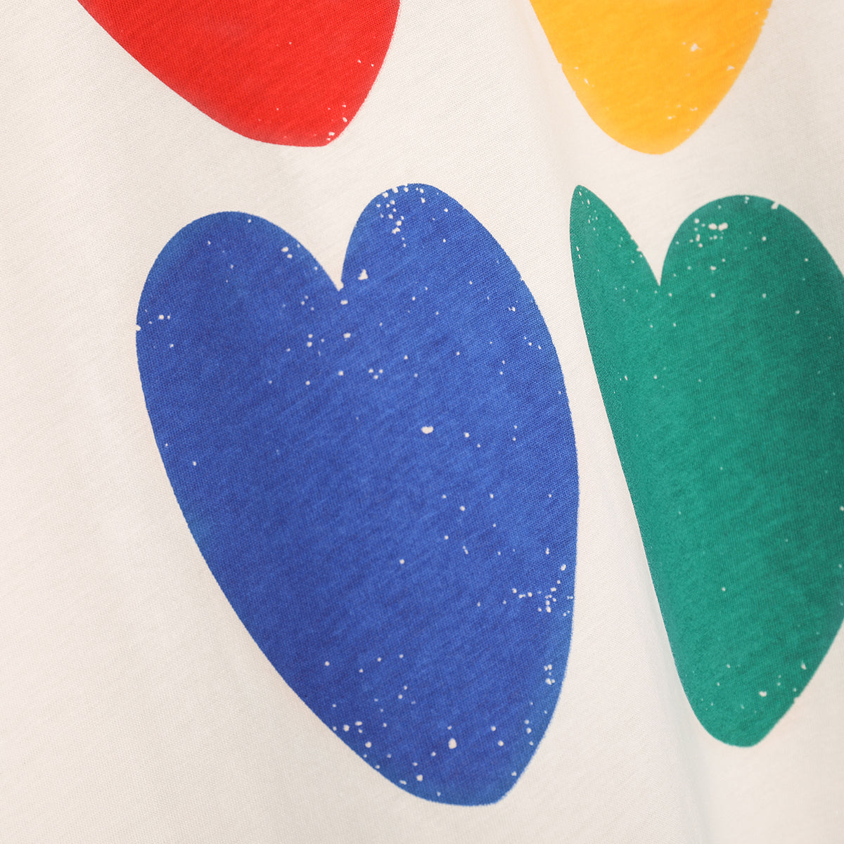 Niche art 4 color heart round neck short sleeve