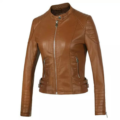 Veste en cuir de moto en cuir PU