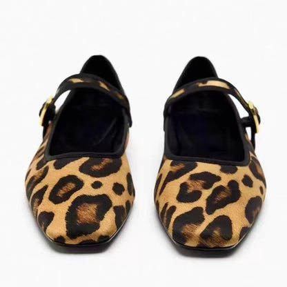 Zapatos de salón para mujer con estampado animal de leopardo