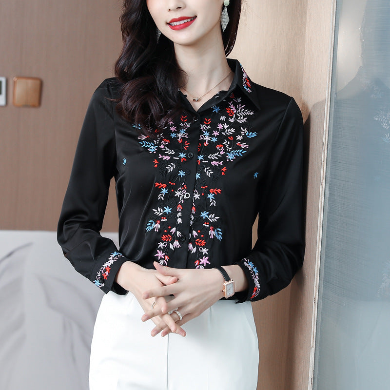 Niche Heavy Industries Embroidered Thin Silk Shirt