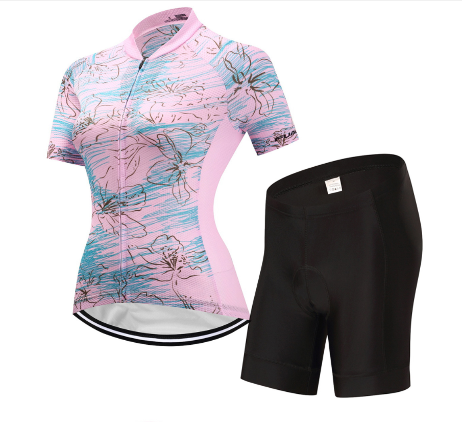 Maillot de cyclisme à manches courtes - PinkCherryBlossom