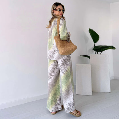 European And American Fashion Casual Set Wide Leg Pants