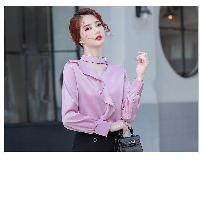 Women's Stand-collar Fashion Pullover Shirt