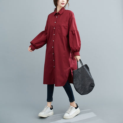 Mid-length puff sleeve shirt