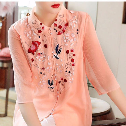 Summer Dress Retro Shirt Improved Cheongsam New Style