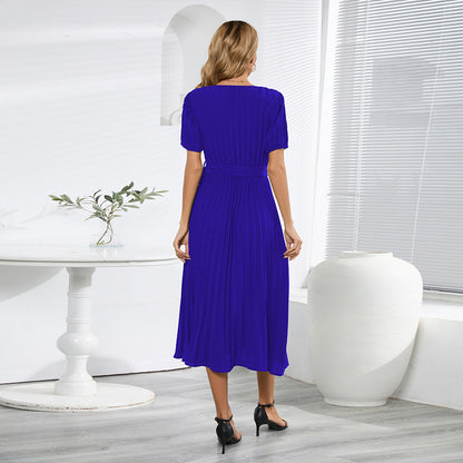 Robe longue de tempérament coupe ajustée pour femmes