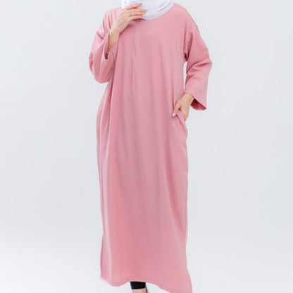 Robe longue pour femme avec gros poignets