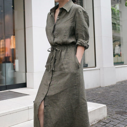 New style cotton shirt dress