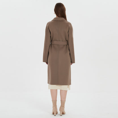 Reversible Cashmere Coat Women's Mid-length