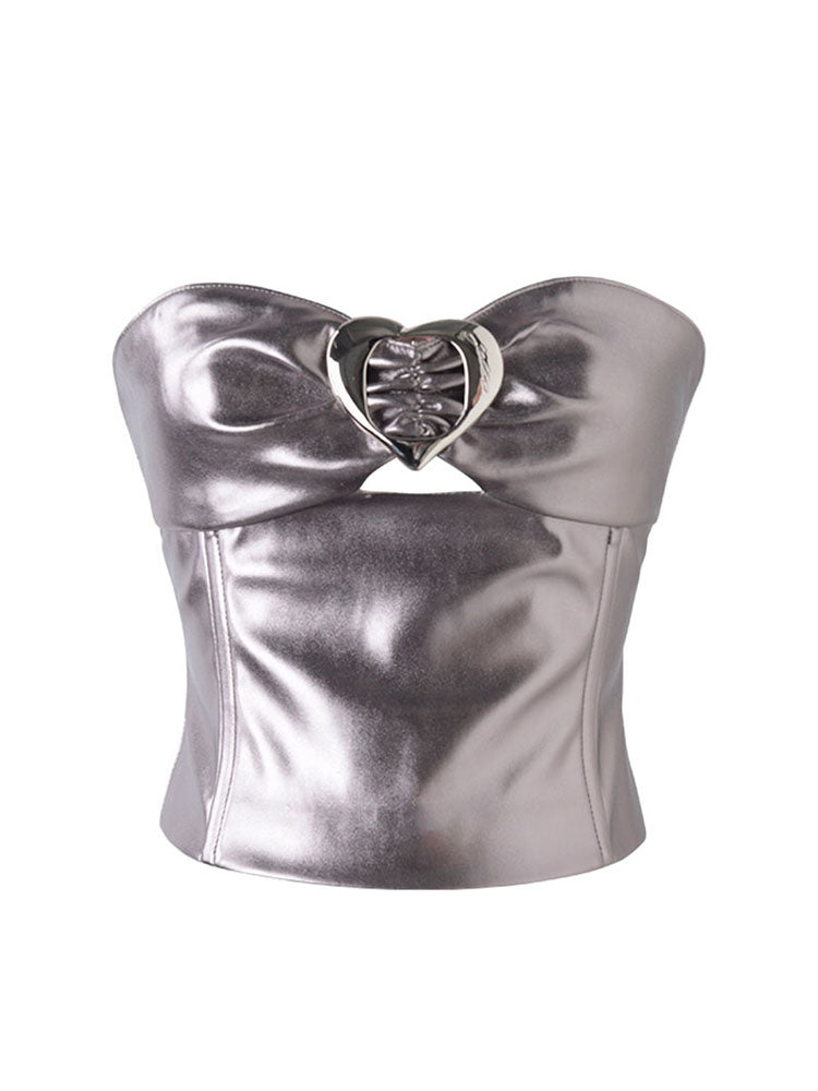 Silver Micro Elastic Love Bra Hot Girl Design Sense Minority