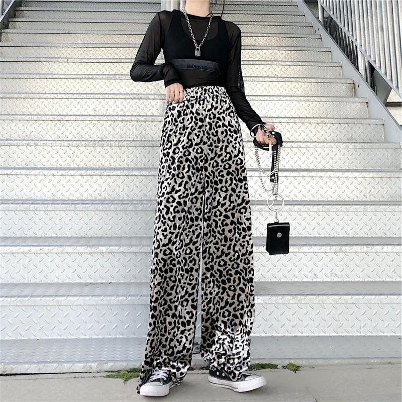 High Waist Loose Wide Legs Draping Mop Straight Retro Daddy Pants